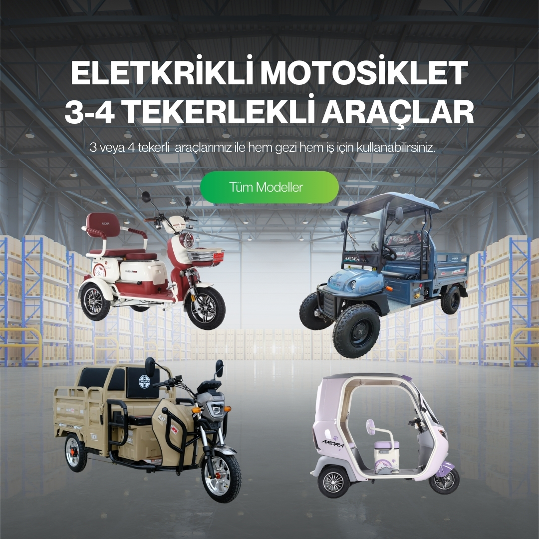 Arora Elektrikli 3-4 Tekerlekli Motosiklet Modelleri - AVEV MOTORS